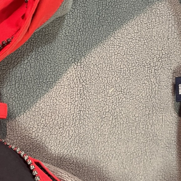 Lands' End Kids Winter Squall Waterproof Hooded Coat Jacket Red Black M - Picture 6 of 8